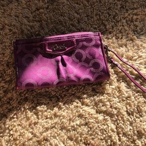 Coach wristlet in purple